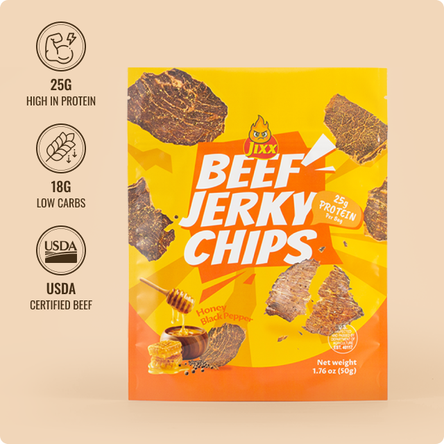 Honey Black Pepper Beef Jerky Chips