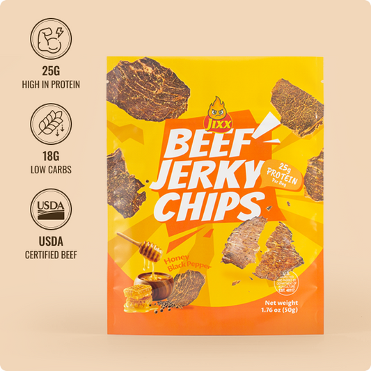 Honey Black Pepper Beef Jerky Chips